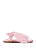 Kids Elle Feather Leather Sandals